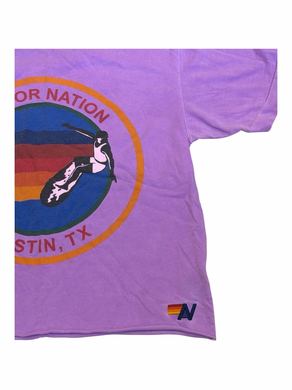Aviator Nation Lavender Graphic Tee - Austin, TX. Size M - Picture 2 of 4